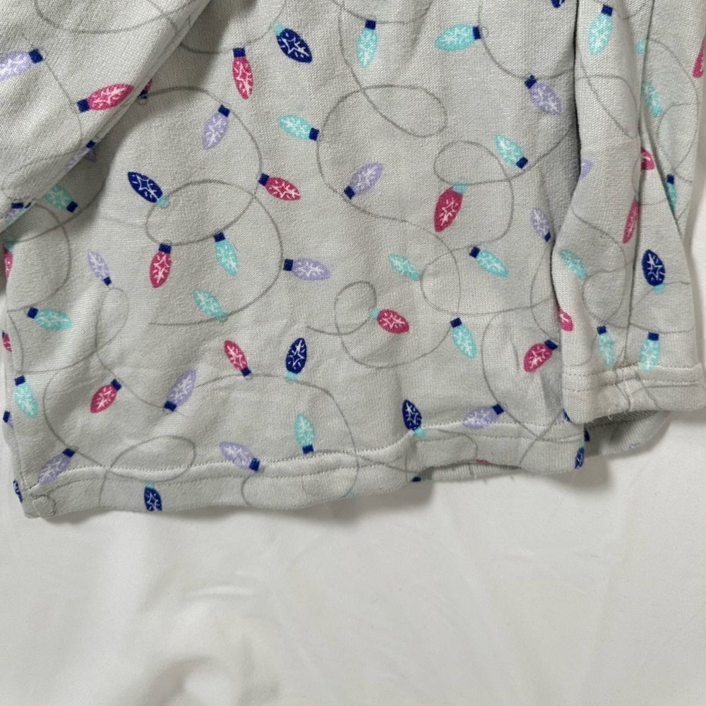 NWOT Muk Luks Plus Size Lounge Pants Gray with Mini Christmas Lights - Size 3XL - Picture 6 of 6